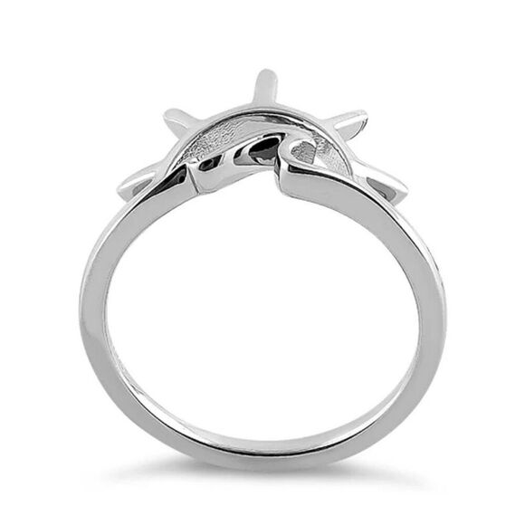 Sterling Silver Sun & Wave Ring New - Picture 3 of 4